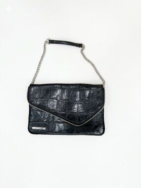 🖤 Nine West Black Crocodile-Embossed Chain Shoulder Bag 🖤